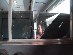 Reflection of Brandon and Me on the Train