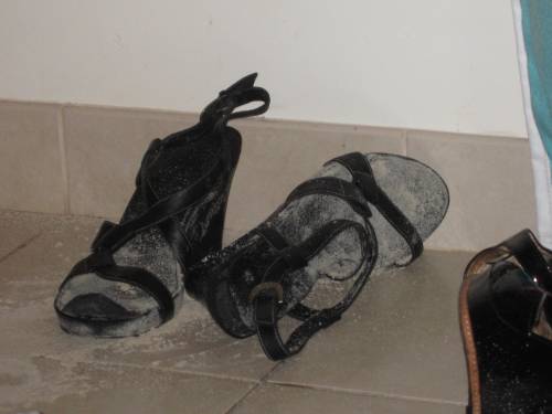 These shoes made a midnight trip to the ocean 